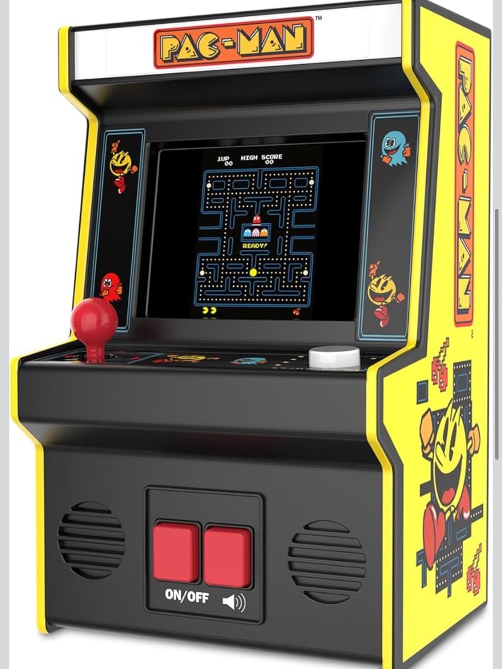 Arcade Pac-Man Mini Cabinet in Yellow and Red new in box